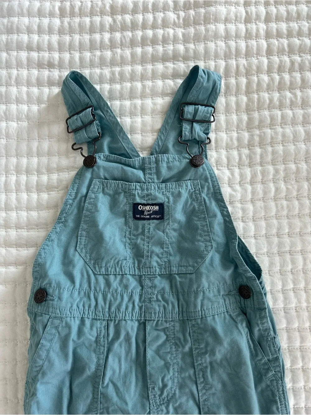 Oshkosh blue overalls with adjustable straps